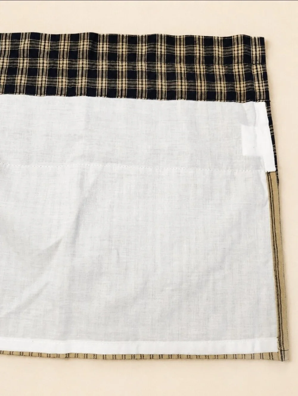 NWOT Park Designs Sturbridge Navy Lined Point Valances Set/2 Farmhouse 72x15